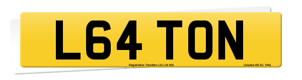 Registration number L64 TON
